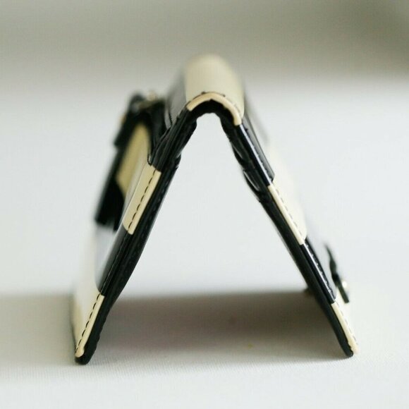 Kate Spade Classic Ivory Black Patent Wallet - Picture 3 of 9